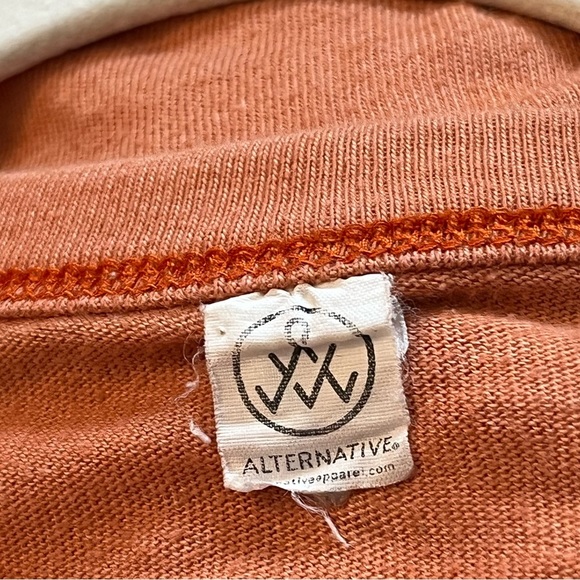 ALTERNATIVE Apparel Unisex Graphic Novelty Print T-shirt Orange Sz M - Picture 4 of 7